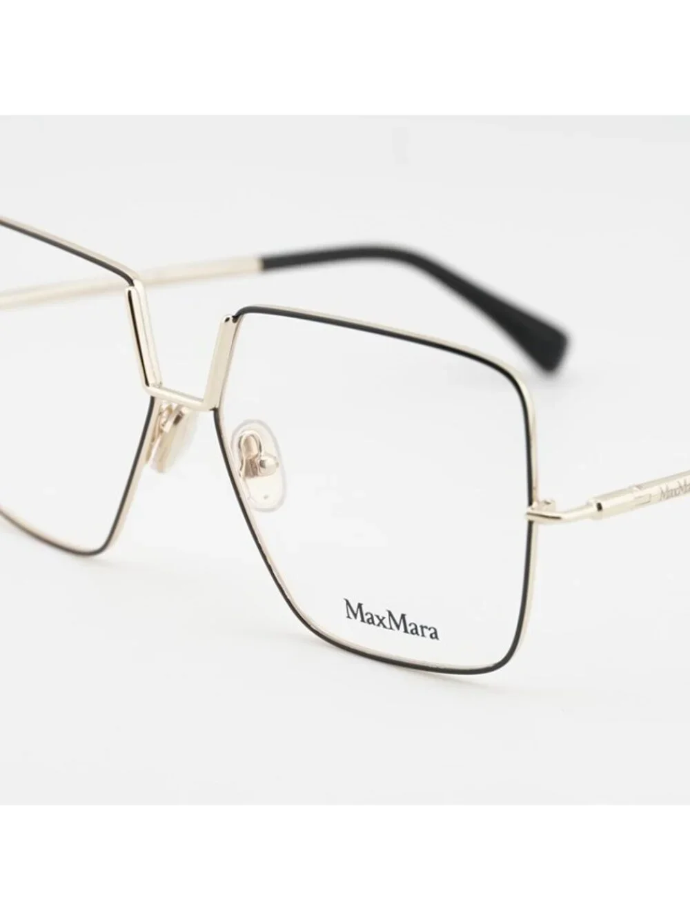 Max Mara MM5120 001 Eyeglasses Black / Gold 55mm Butterfly Frame